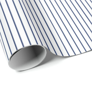 Papier Cadeau Fond bleu rayé minimaliste pour toutes occasions