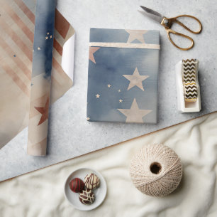 Papier Cadeau Fond de drapeau patriotique vintage USA