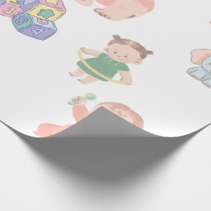 Papier Cadeau Fond d'écran de bébé fille mignon – Adorable et es