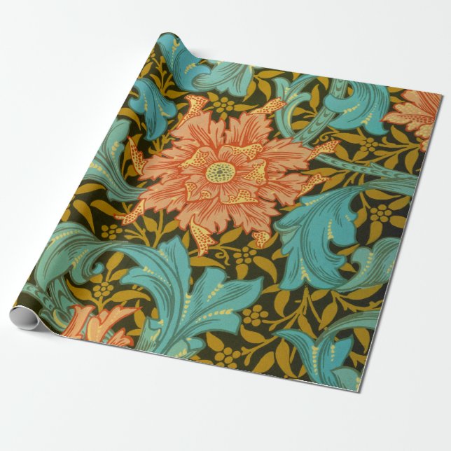 Papier Cadeau Fond d'écran, Single Stem de William Morris (Déroulé)