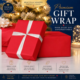 Papier Cadeau Fond uni rouge solide