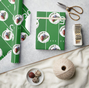 Papier Cadeau Football américain première année bas 1er annivers