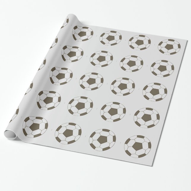 Papier Cadeau Football Ball Pop Art (Déroulé)