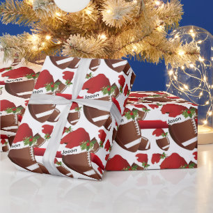 Papier Cadeau Football de Noël   Texte DO-IT-YOURSELF