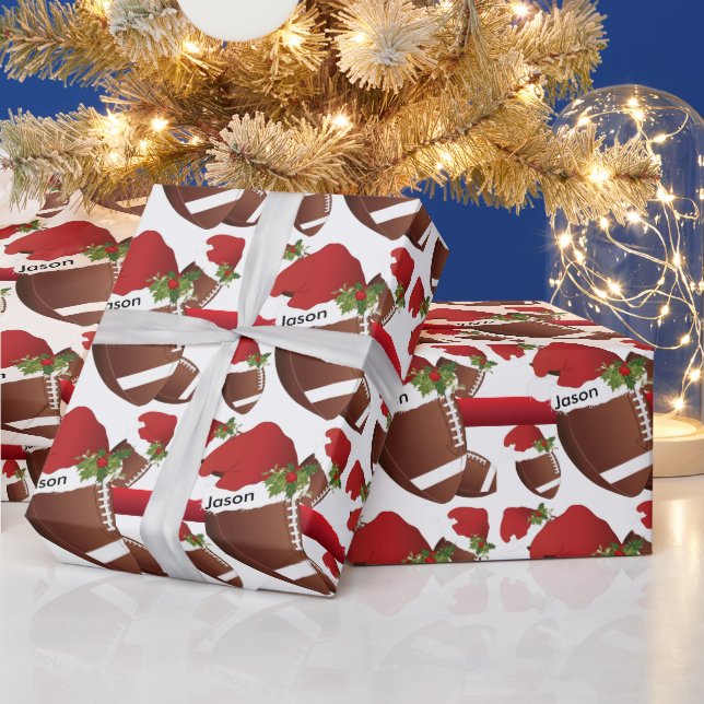 Papier Cadeau Football de Noël | Texte DO-IT-YOURSELF (Vacances)