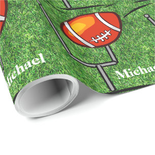 Papier Cadeau Football Et Objectif Post Cadeau Personnalisé