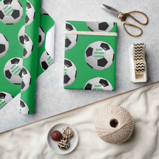 Papier Cadeau Football Football Papier d'enveloppement personnal (Artisanat)