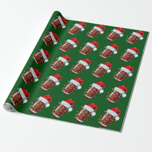 Papier Cadeau Football Santa Hat Wrapper Papier