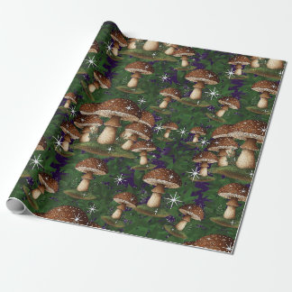 Papier Cadeau Forêt de champignons géants - Enchanter la nature