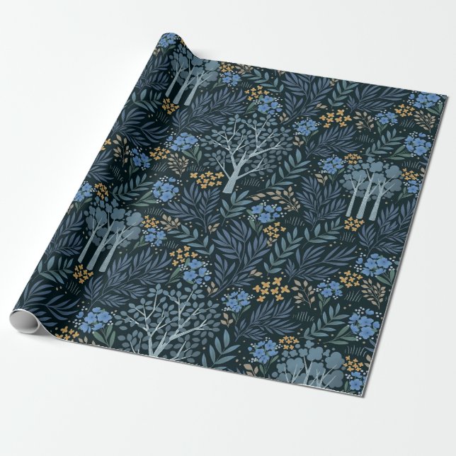 Papier Cadeau Forêt d'hiver (Déroulé)