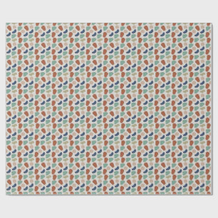 Papier Cadeau Formes Boho Organiques Art Contemporain Moderne