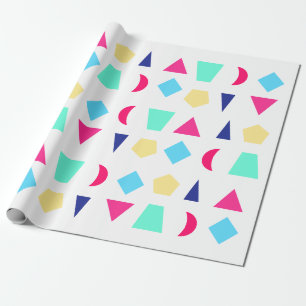Papier Cadeau Formes colorées Motif géométrique Anniversaire