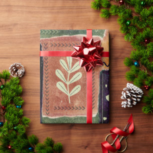 Papier Cadeau Formes et Feuilles de cercles géométriques Abstrai