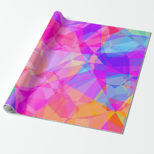 Papier Cadeau Formes géométriques Abstraites colorées Motif de p