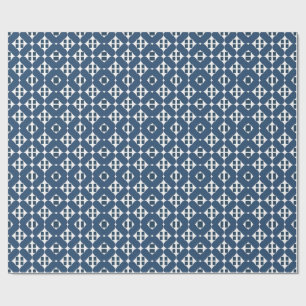 Papier Cadeau Formes géométriques bleues abstraites
