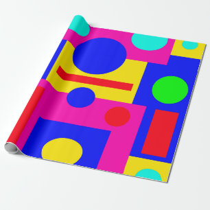 Papier Cadeau Formes géométriques colorées
