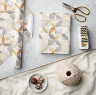 Papier Cadeau Formes géométriques métalliques Motif moderne