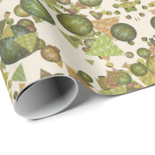 Papier Cadeau Formes modernes et festives avec parties scintilla