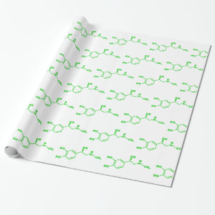 Papier Cadeau Formule chimique moléculaire d'adrénaline