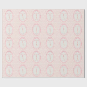 Papier Cadeau Fou de Fille Ruban Rose pour 1er Anniversaire de S