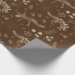 Papier Cadeau Fouille de fossiles Dinosaure Brun et beige