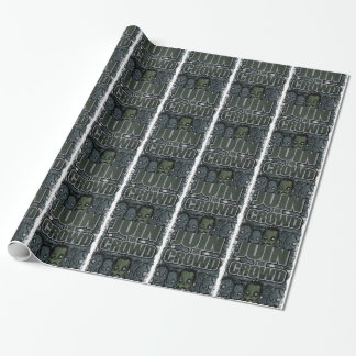 Papier Cadeau Foule de monstre de zombi de Wellcoda complètement