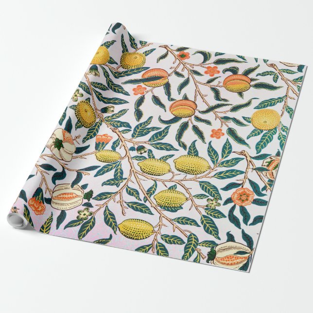 Papier Cadeau Four Fruit, William Morris (Déroulé)