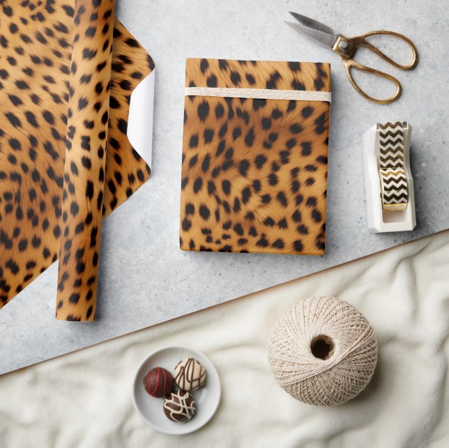 Papier Cadeau Fourrure animale Cheetah (Artisanat)