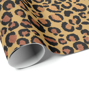 Papier Cadeau Fourrure d'Africain de bronze de noir d'or de peau