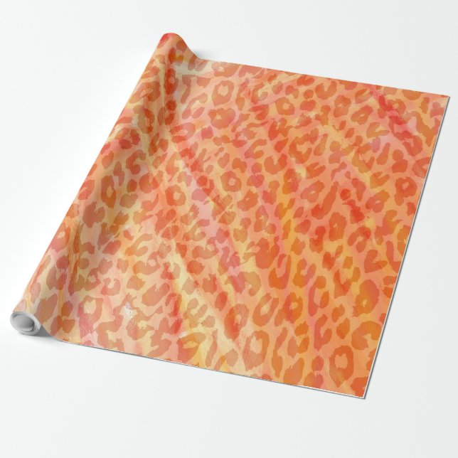 Papier Cadeau Fourrure Empreinte de léopard (Déroulé)