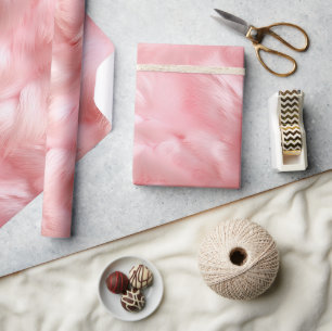 Papier Cadeau Fourrure rose pâle