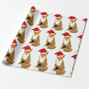 Papier Cadeau Fox de Père Noël