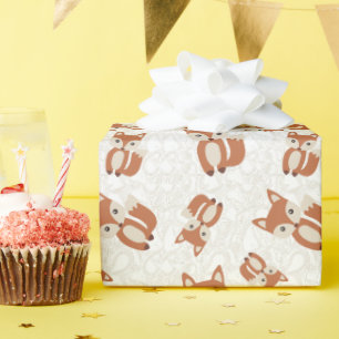 Papier Cadeau Fox mignon de bébé