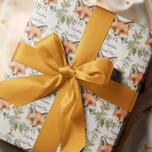 Papier Cadeau Fox Wild One Woodland Animal Anniversaire