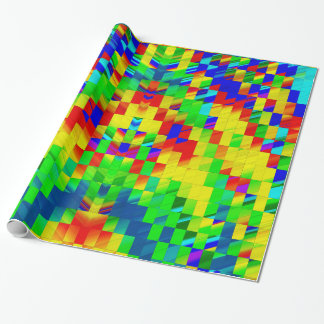 Papier Cadeau ~ Fractal Pattern MULTICOLORED Shades ~ 