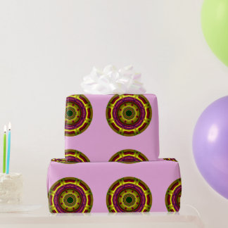 Papier Cadeau ~ Fractal Pattern Yellow Purple Shades ~ Wrapping 