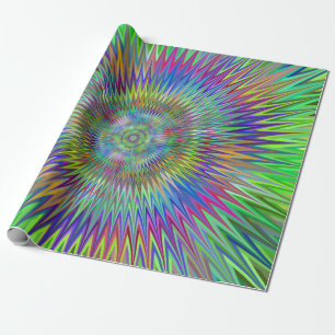 Papier Cadeau Fractale hypnotique d'éclat d'étoile