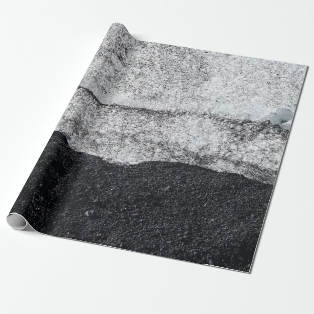 Papier Cadeau fragment de pierre blanc et bleu (Déroulé)