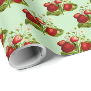 Papier Cadeau Fraise 