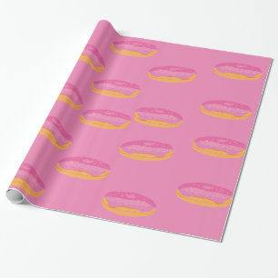 Papier Cadeau Fraise beignets sucré