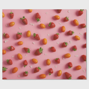 Papier Cadeau Fraise et tomate
