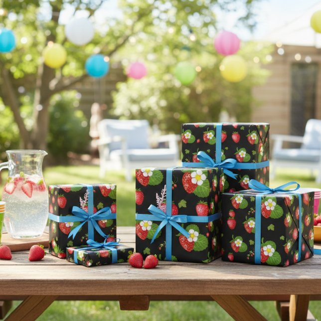 Papier Cadeau Fraises (Créateur téléchargé)