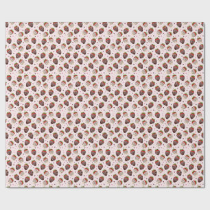 Papier Cadeau Fraises Recouvertes de Chocolat