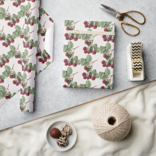 Papier Cadeau Framboises rouges vintages par Ellen Schutt