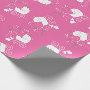 Papier Cadeau Français Baby shower Bulldog Français Français ros