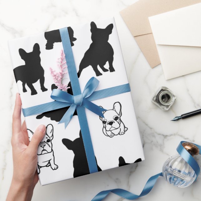 Papier Cadeau Français moderne Bulldog Noël (Cadeaux)
