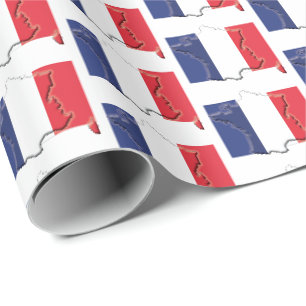 Papier Cadeau FRANCE  English  Papier à enveloppement du drapeau