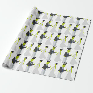 Papier Cadeau Frankenstein et la mariée