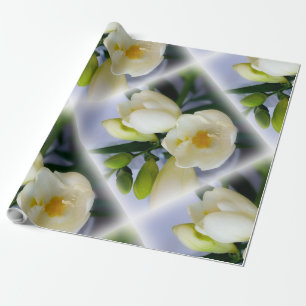 Papier Cadeau frénésie jaune blanc