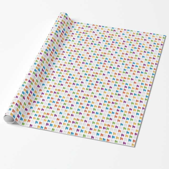 PAPIER CADEAU FRISE DE BICHON (Déroulé)